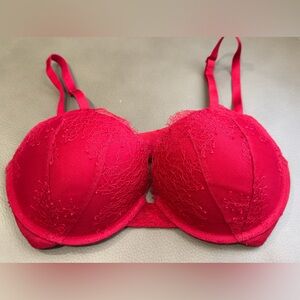 Victoria's Secret Vibrant Red Lace Bra